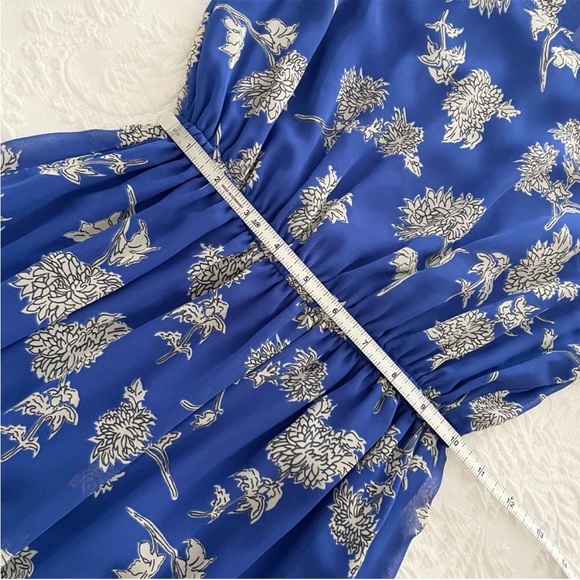 NWOT Lulus Floral Dressed Up Royal Blue Floral Print Midi Dress XSmall - Picture 9 of 9